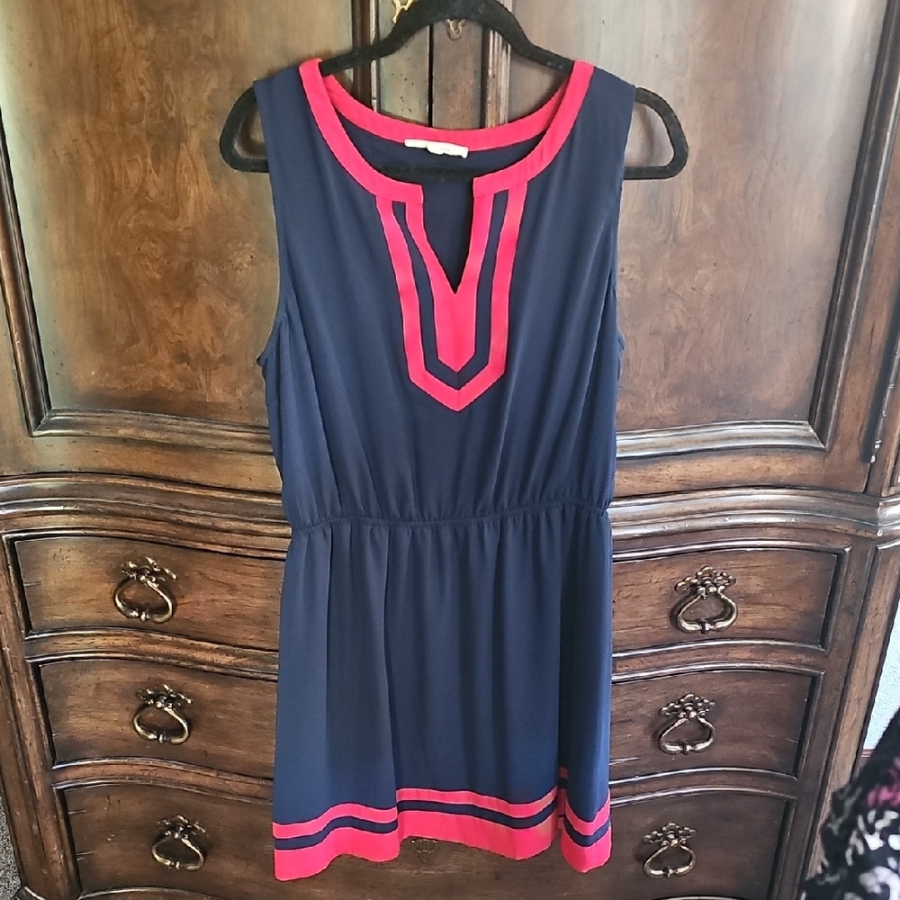 41 Hawthorn Black Dress with Red Trim